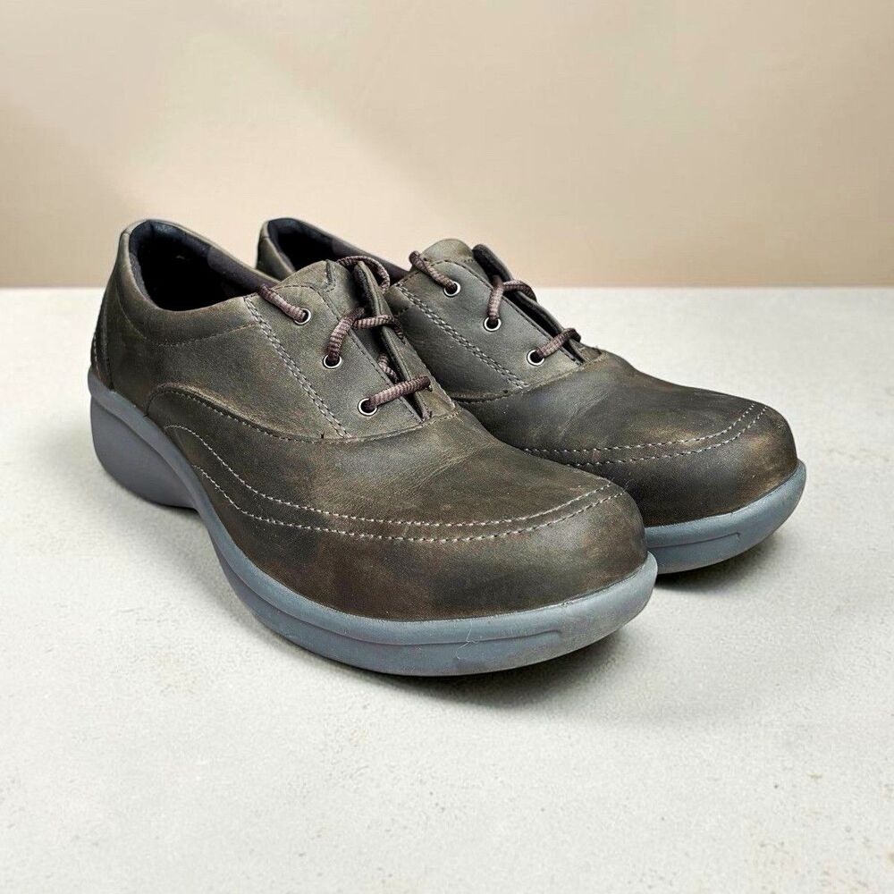 WORX Red Wing 5113 Womens 9W Gray Leather Steel Toe EH Work Safety Shoes